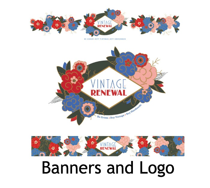 Logos and banners for visual identity